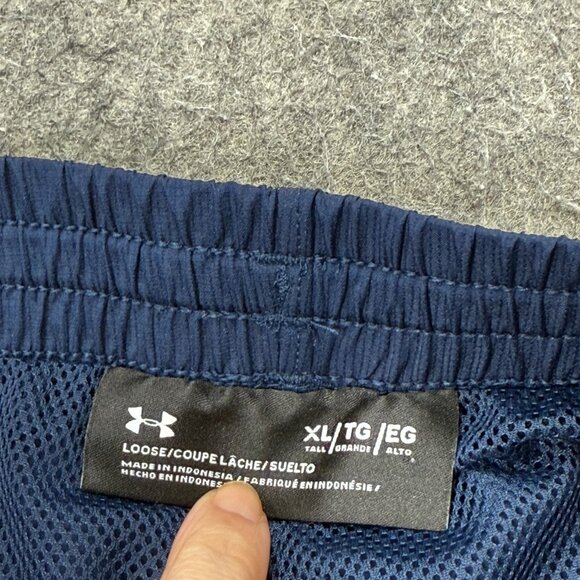 Under Armour Windbreaker Pants Men XL Blue Tapered Loose 34" Woven Vital Ripstop - Picture 5 of 16